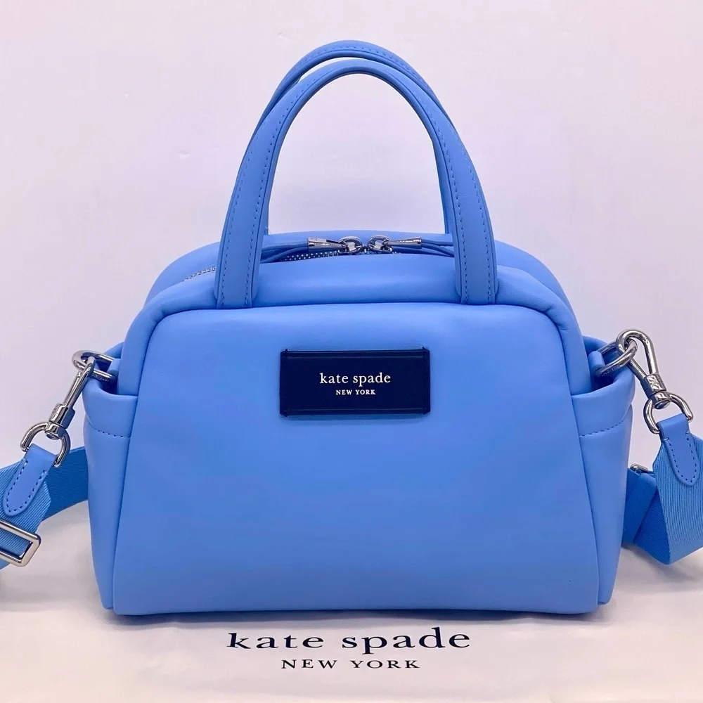 Kate Spade Puffed Satchel Crossbody Blue